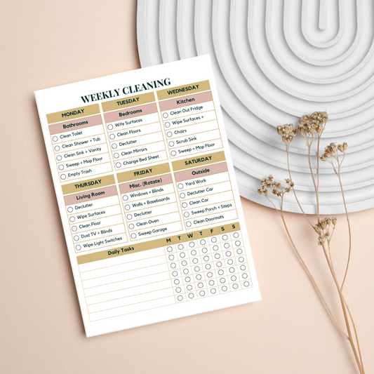 Weekly Cleaning Checklist PDF